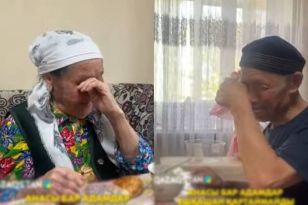 70 жастағы ата 89 жастағы анасының туған күнінде тілек айтып, көпшіліктің көңілін босатты