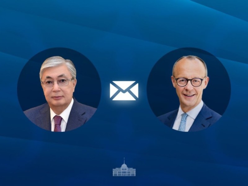 Тоқаев Германияның жаңа үкімет басшысы Фридрих Мерцке жылы лебізін білдірді