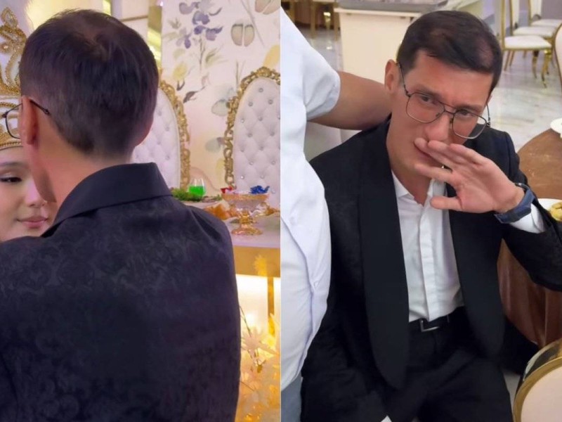 «Қыз кетем деп тұрса, ұстама»: Дәнекер Оразбай қызын ұзатқан сәтте көз жасын тыя алмады