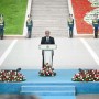Президент Мемлекеттік ту көтеру рәсіміне қатысты