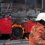 Жамбылда 40 жолаушысы бар автобус отқа оранып, толық жанып кетті
